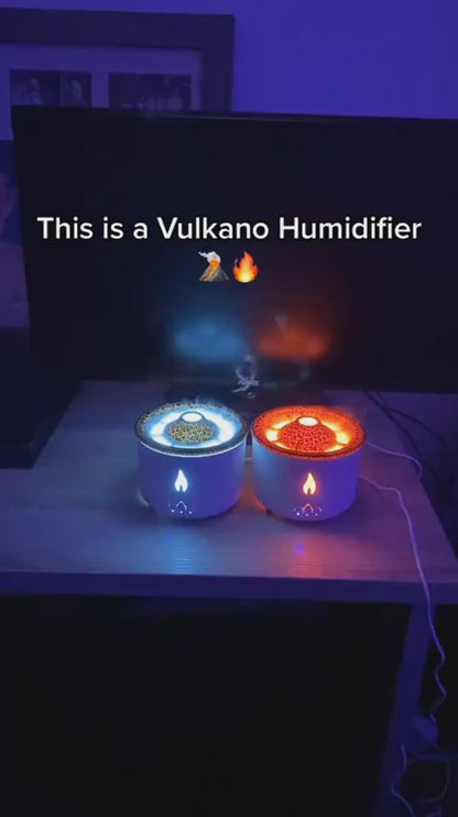 New Creative Ultrasonic Essential Oil Humidifier Volcano Aromatherapy Machine Spray Jellyfish Air Flame Humidifier Diffuser