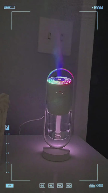 Air Humidifier For Home With Projection Night Lights Ultrasonic Car Mist Maker Mini Office Air Purifier